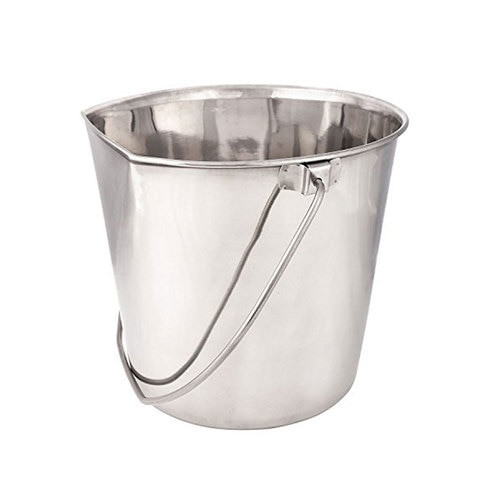 Stainless Steel Flat Back Pail