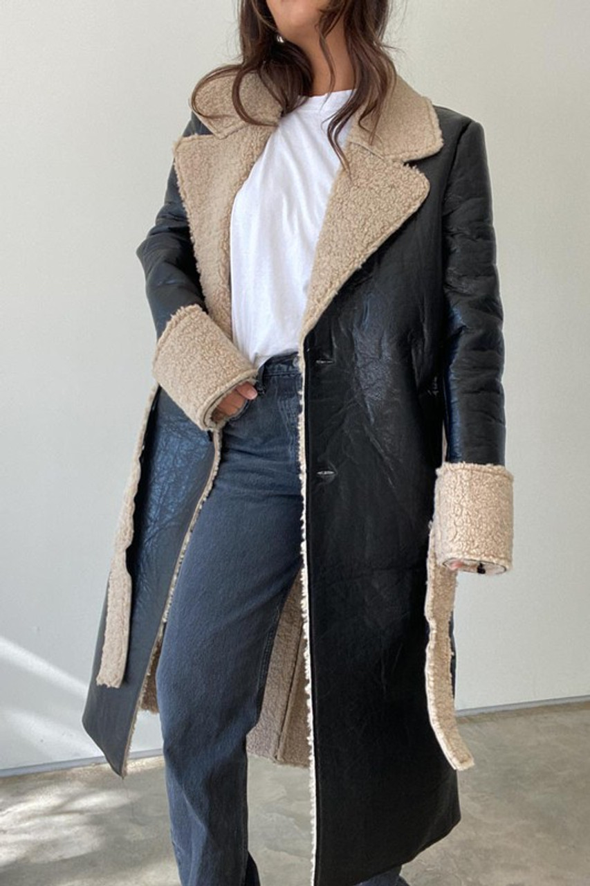 Vegan clearance shearling jacket