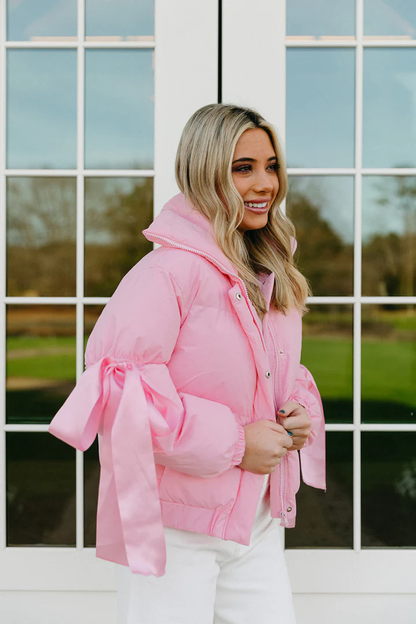 Buy Baby Pink M Versity Jacket Online | Tistabene - Tistabene