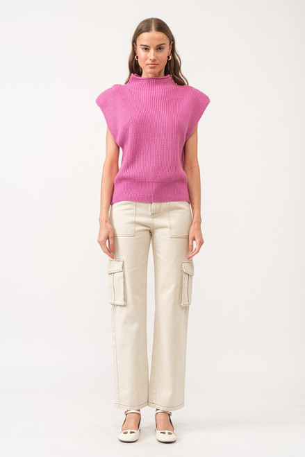 Pink sly knit vest