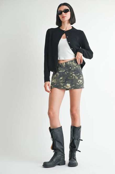 Vintage camo wrap skirt