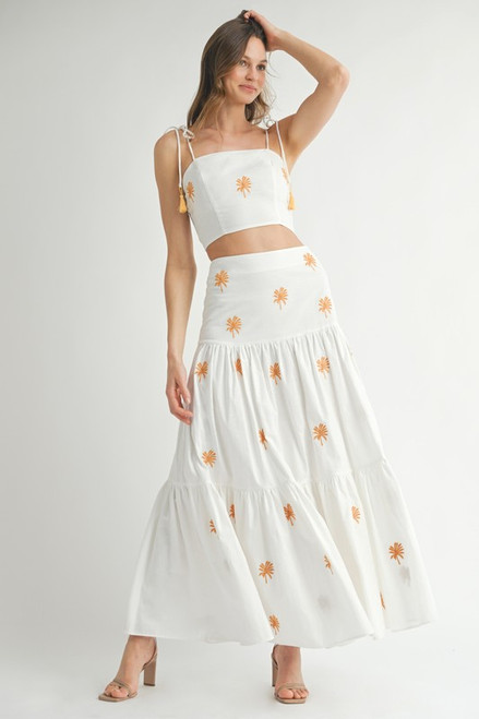 Orange palm maxi set