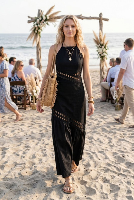 Got your work cut out halter maxi