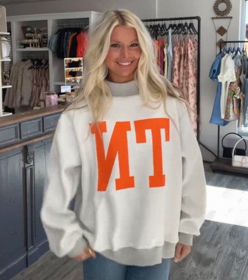 Tennessee &TN reversible mock neck sweatsweatshirt