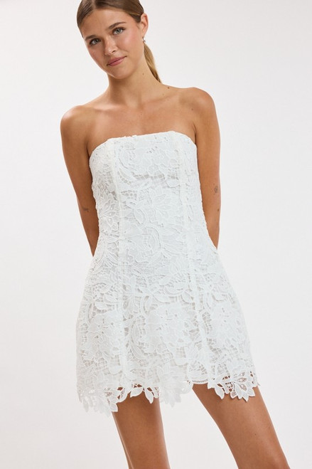 Rumor has it floral lace mini