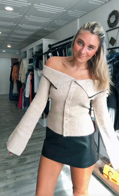 Flirt or Fold Off-Shoulder Cardigan