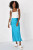 Blue satin midi