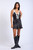 Satin v lace mini