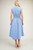 V neck zip midi
