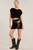 Black knit crop mini set