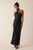 Mock neck open back bias maxi