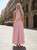 Blush cross halter maxi