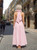 Blush cross halter maxi