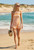 Stripe skirt overlay romper