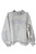 Ash white embroidered TN mock neck sweatshirt