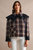 Midnight Highlands Plaid Cape Trench Jacket
