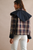 Midnight Highlands Plaid Cape Trench Jacket