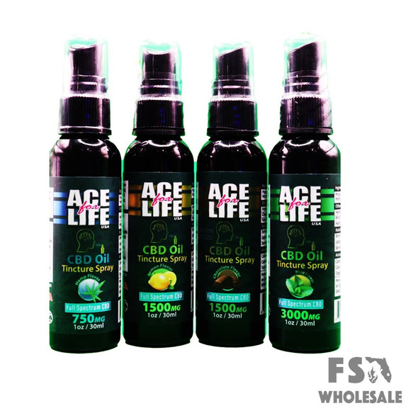 ACE FOR LIFE CBD OIL TINCTURE SPRAY 3000MG - CHOCOLATE 