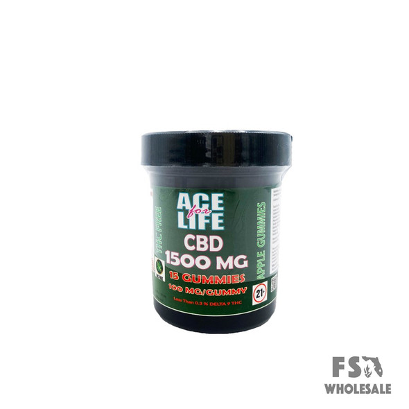 ACE FOR LIFE CBD GUMMIES 1500MG - APPLE