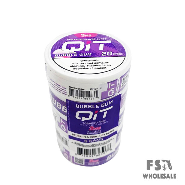 QIT NICOTINE POUCHES 03MG - BUBBLE GUM