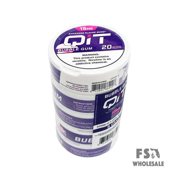 QIT NICOTINE POUCHES 15MG - BUBBLE GUM 