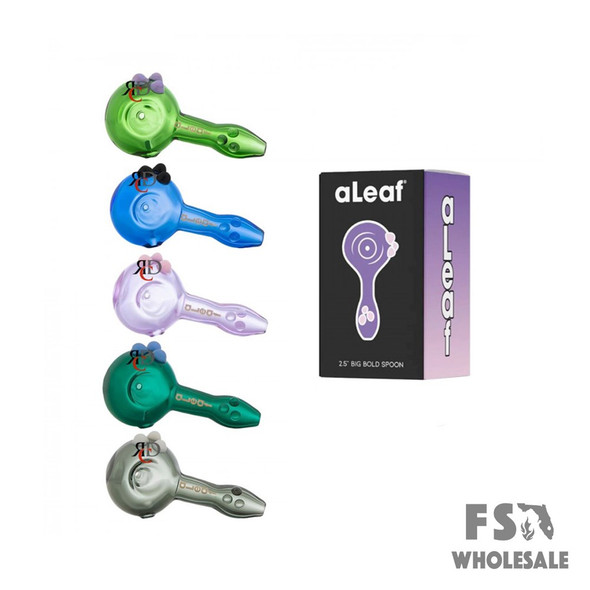 HAND PIPE BIG BOLD SPOON GLASS 2.5" - CODE: ALHP5044BL