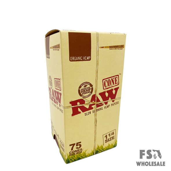 RAW ORGANIC HEMP CONE 75CT - 1 1/4