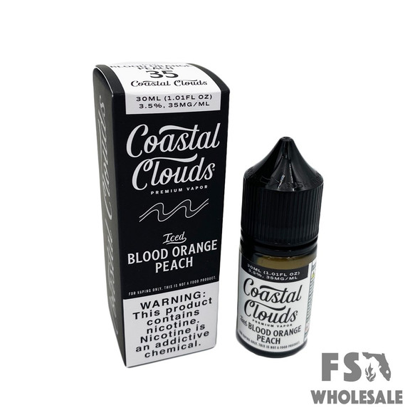 COASTAL CLOUDS 30ML SALT 35MG - ICED BLOOD ORANGE PEACH