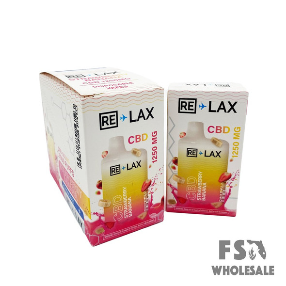 RE-LAX CBD DISPOSABLE 1250MG - STRAWBERRY BANANA