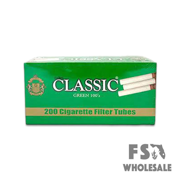 CLASSIC CIGARETTE TUBES 100MM 200/BOX - GREEN