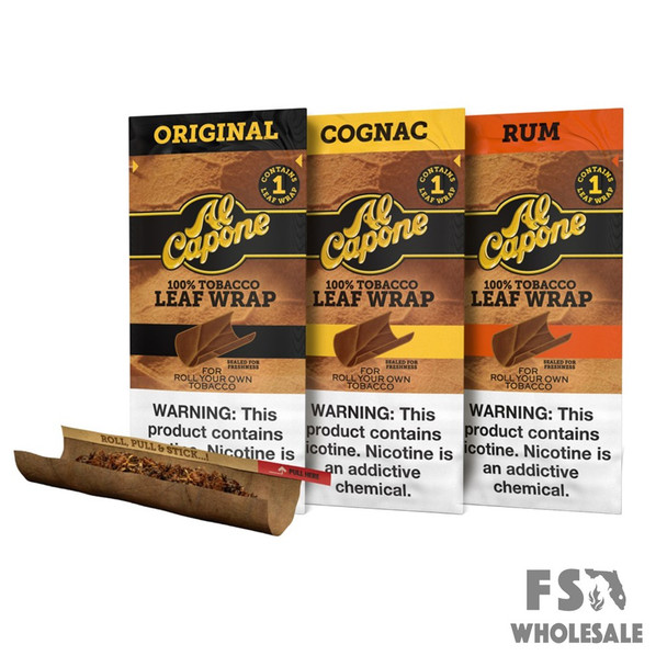 AL CAPONE LEAF WRAP 18/BOX - COGNAC