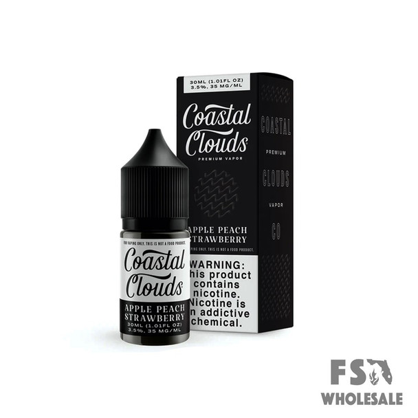 COASTAL CLOUDS 30ML SALT 35MG - APPLE PEACH STRAWBERRY