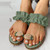 Pineapple Pearl Beach Slides Flat Toe Casual Womens Slippers
