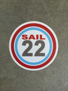Sail22 Sticker - 4" Round