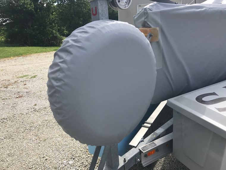Cover to protect trailer spare tire from UV damage