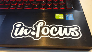 IN.FOCUS script decal IN.FOCUS script decal