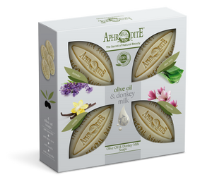 Olive Oil & Donkey Milk Soaps 4 Pack
