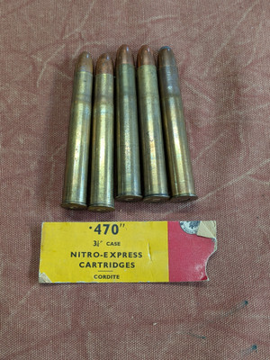 Mixed lot of 470 Nitro Express Cartridges