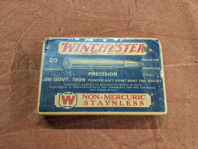 Antique Winchester 30 Govt Ammunition