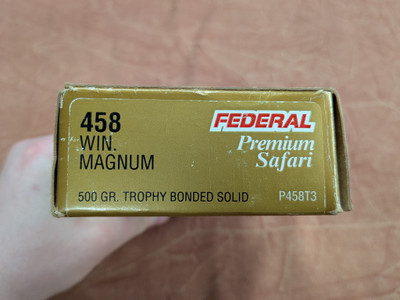 Federal Premium 458 Win Mag 500 Grain