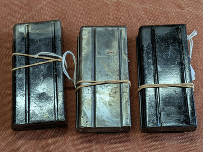 Lot of 3 WW2 M1 Carabine Magazines