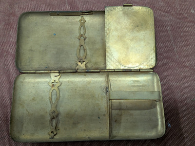 US WW1 Era Artillery Solider Cigarette Box