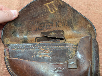 WW1 P08 Holster - J.M. Eckart ULM.  Unit marked