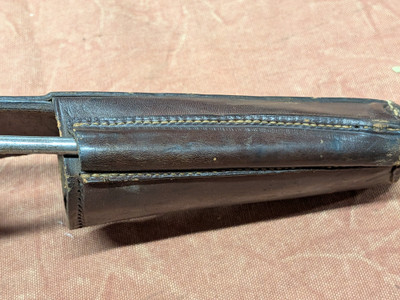 WW1 German C96 Red Nine Stock Leather set, 1916 dated and Unit Marked