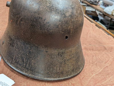 WW1 Imperial German M17 Helmet with Wartime Insignia