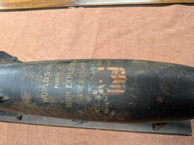 WW1 US Mark II Aerial Bomb - Old VFW Display