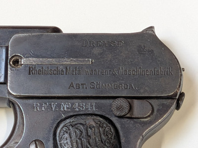 WW2 Dreyse 1907 Unit Marked to Reich Finance Administration