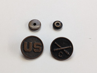 Lot of 2 WW1 Collar Disc