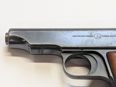 German Ortgies Pistol - Deutsche Werke Erfurt Production