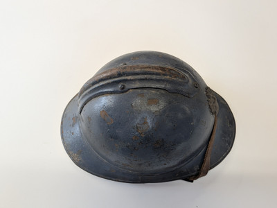 WW1 French Helmet with Sky Blue Paint
